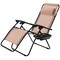 Adjustable Folding Recliner Chair with Cup Holder Tray and Sturdy Aluminum Frame for Indoor or Outdoor Use